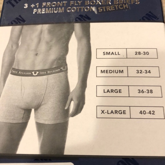 True Religion 4 Pack Boxer Briefs Sz Large - Picture 3 of 4